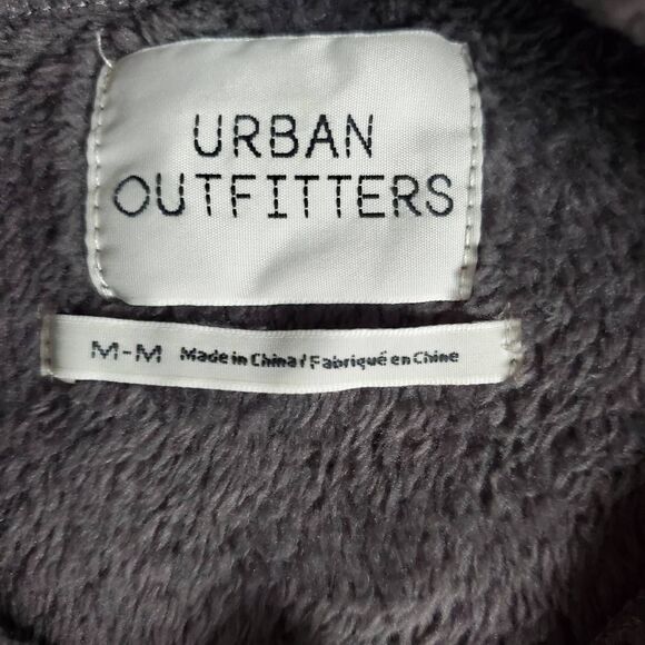 Urban Outfitters Women’s Cropped Fuzzy Fleece Pullover Sweatshirt Brown Size M - Picture 4 of 6